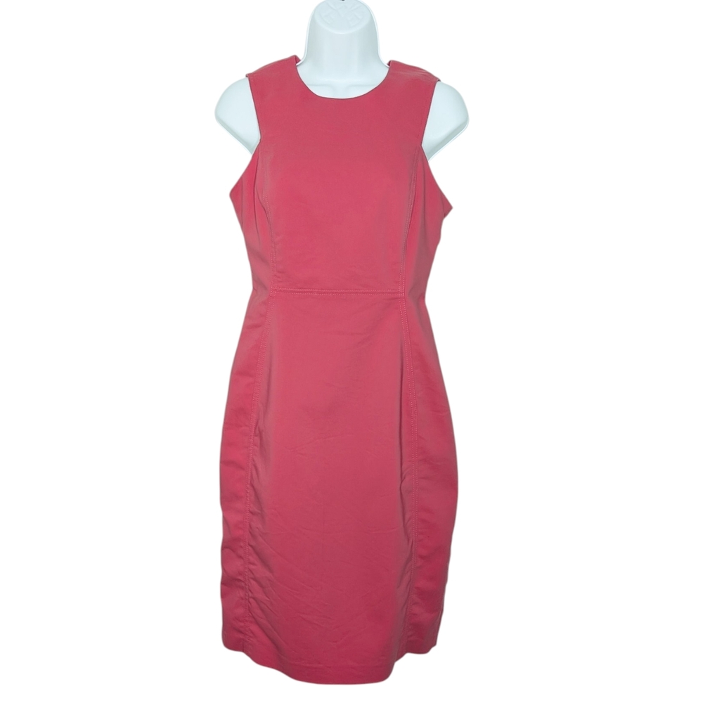 Calvin Klein Coral Sleeveless Midi Dress